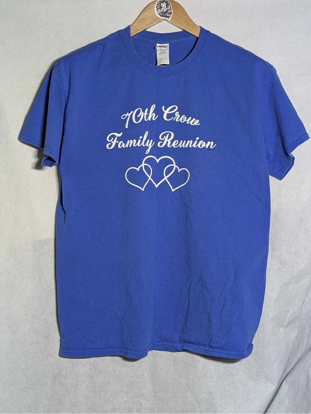 Gildan Ultra Cotton 70th Crow Family Reunion Blue T-Shirt L